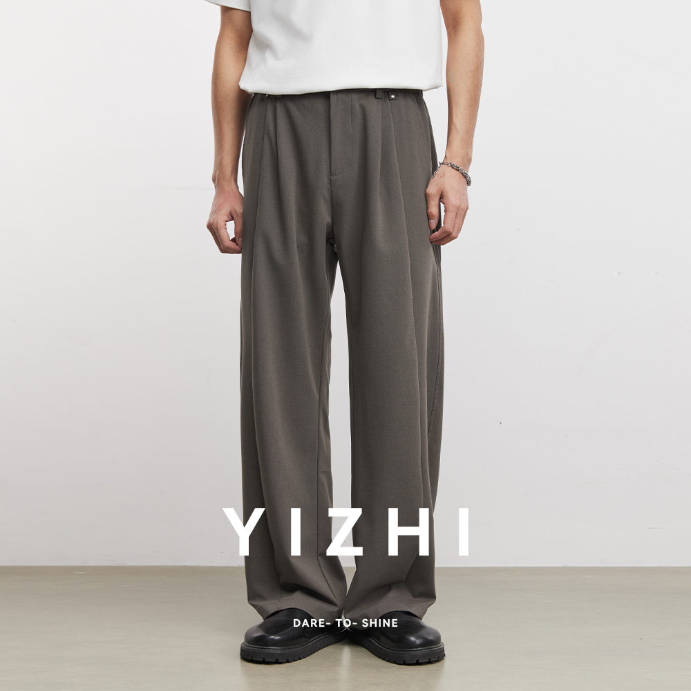 Men Formal Wear Pants - กางเกงผ้าทอทรงสกิมิทาร์ 220 กรัม สำหรับผู้ชาย รุ่นสปริง 2026