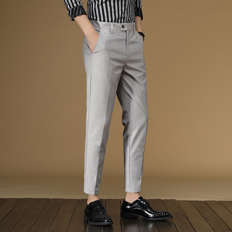 Khaki Formal Wear Men - ฤดูร้อนกางเกงผู้ชายสีแดงสีดําสีกากีแบนสํานักงานอย่างเป็นทางการสมาร์ทธุรกิจอย่างเป็นทางการบุรุษชุดกางเกงสําหรับชายเสื้อผ้า 2022