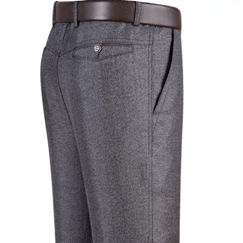 Young Men Formal Wear - ผู้ชายใหม่ฤดูร้อนบางสบายๆกางเกงฤดูใบไม้ร่วงแฟชั่น Gentle Thicken กางเกงชายชุดกางเกงสีดําสีเทา KOACUS
