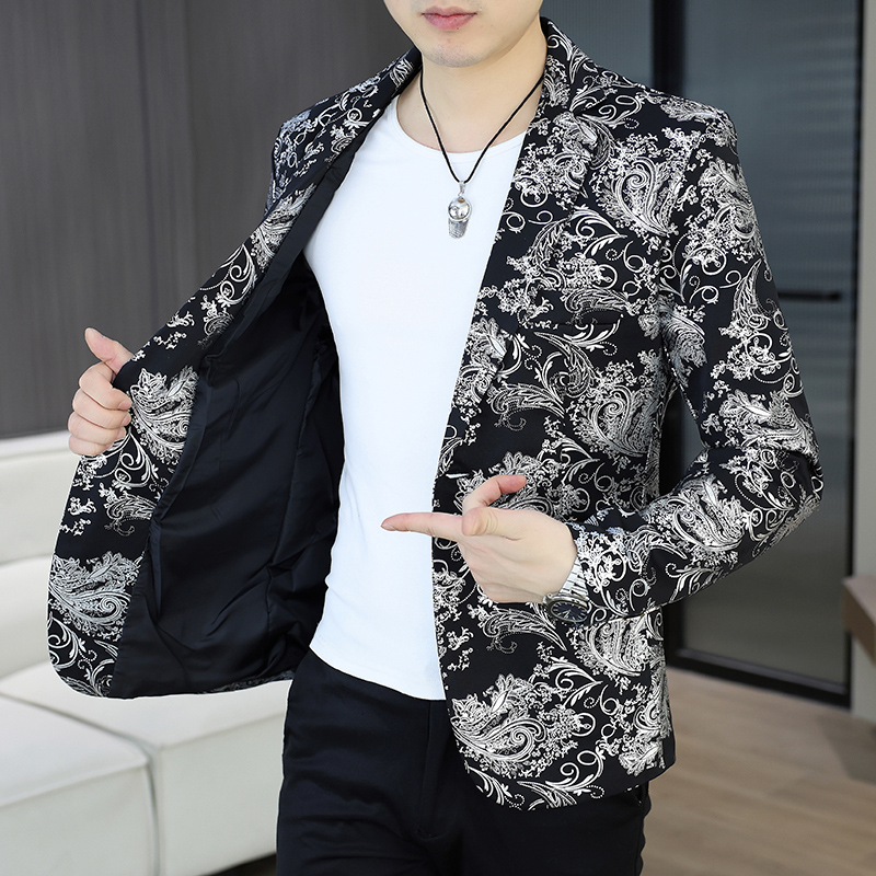 Korean Men Formal Wear - เสื้อเบลเซอร์ผู้ชายสำหรับกิจกรรมกลางแจ้ง แฟชั่นสำหรับปั่นจักรยาน สไตล์ลำลองแบบธุรกิจ สไตล์เกาหลี ทรงเข้ารูป สำหรับเดินป่า