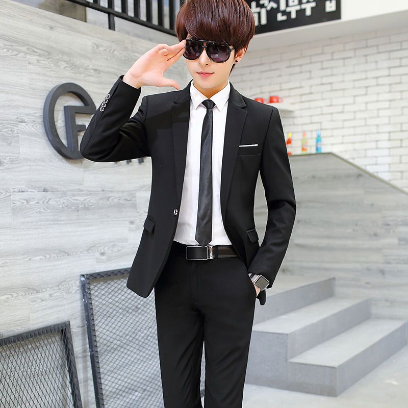 Korean Men Formal Wear - ชุดสูทผู้ชายแบบสามชิ้นทรงเข้ารูป สไตล์เกาหลี สำหรับธุรกิจ งานพิธีการ ชุดเจ้าบ่าวและเพื่อนเจ้าบ่าวในงานแต่งงาน ​