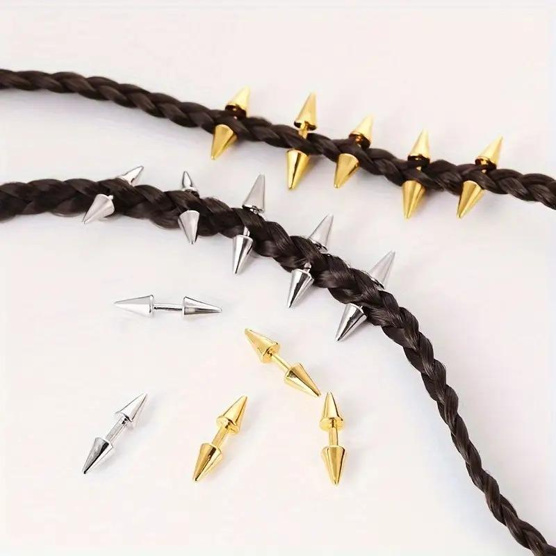 Tie Bar Clip - ชุด 5 ชิ้น คลิปผม Spiked สไตล์ฮิปฮอปปังก์