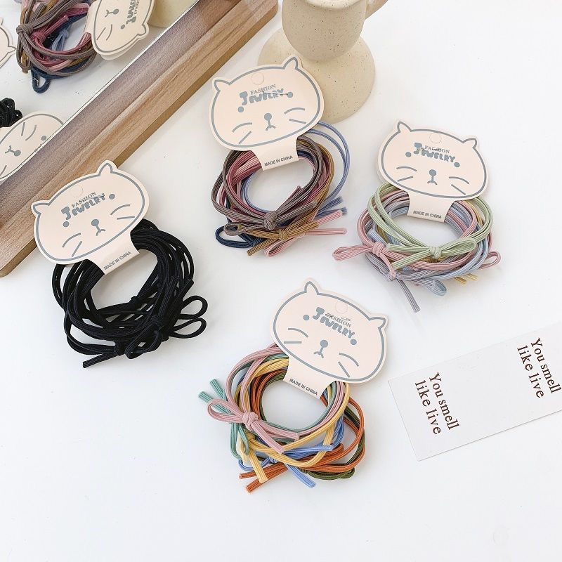 Tie Bar Clip - ยางรัดผมรูปผีเสื้อสไตล์เกาหลี 6 ชิ้น, ที่คาดผมสาวหวานสำหรับถักเปียและจัดแต่งทรงผม