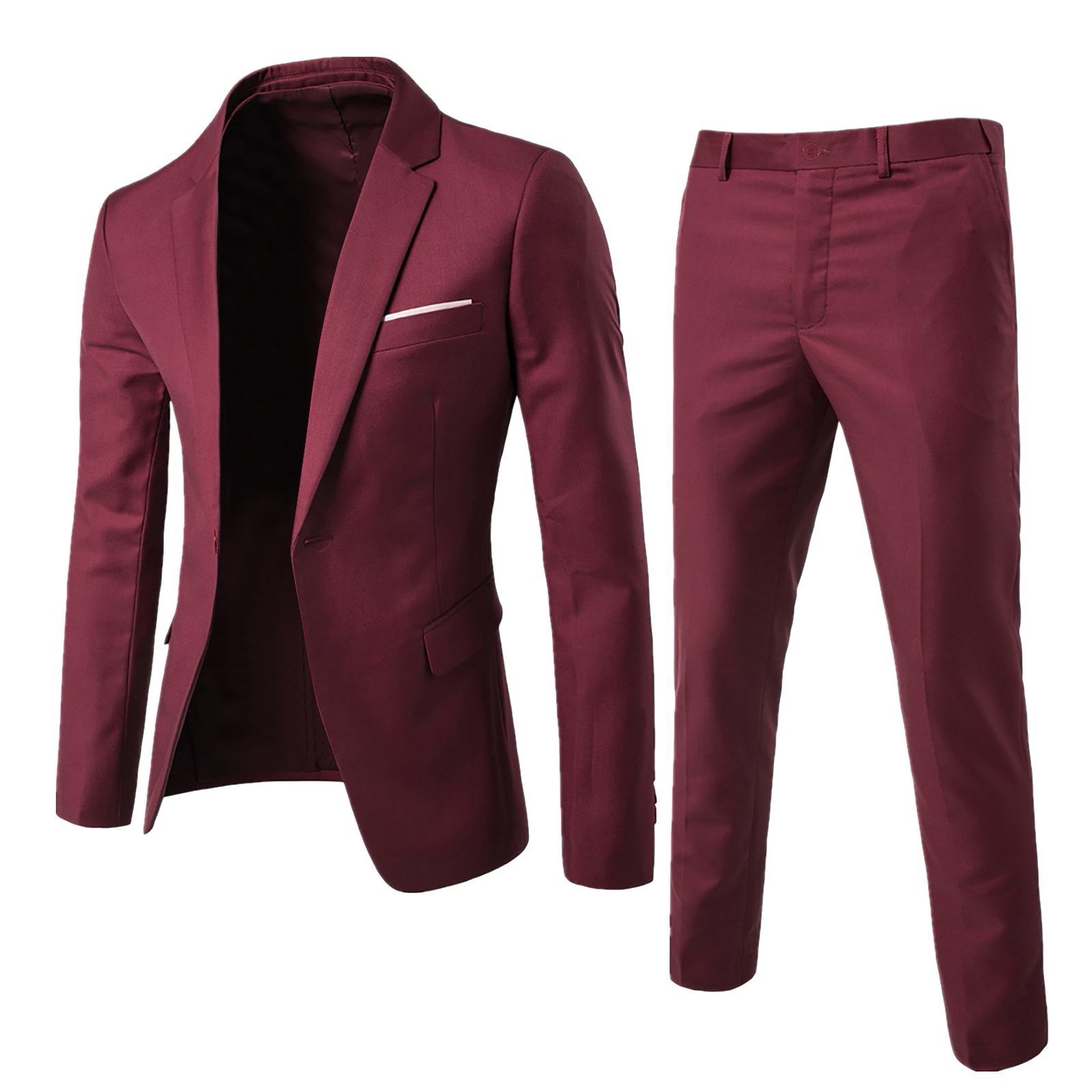 Korean Men Formal Wear - ชุดสูทบุรุษ ชุดสองชิ้น ชุดทางการธุรกิจ สไตล์เกาหลี ทรงเข้ารูป สำหรับเจ้าบ่าว