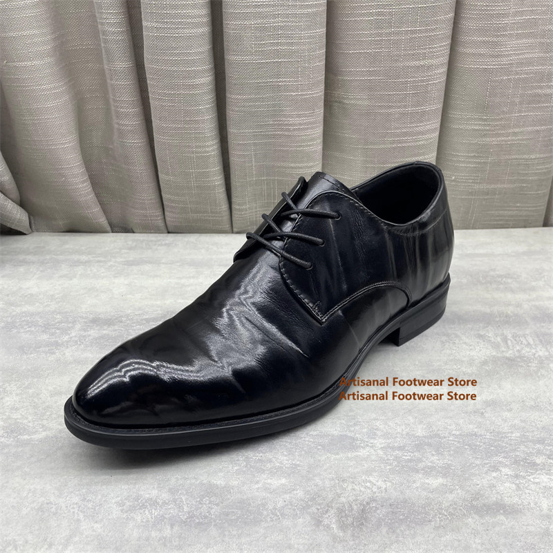 รองเท้าหนังสีดำสำหรับผู้ชาย รอ - Men'S Formal Office Wear Shoes บทวิจารณ์และราคา