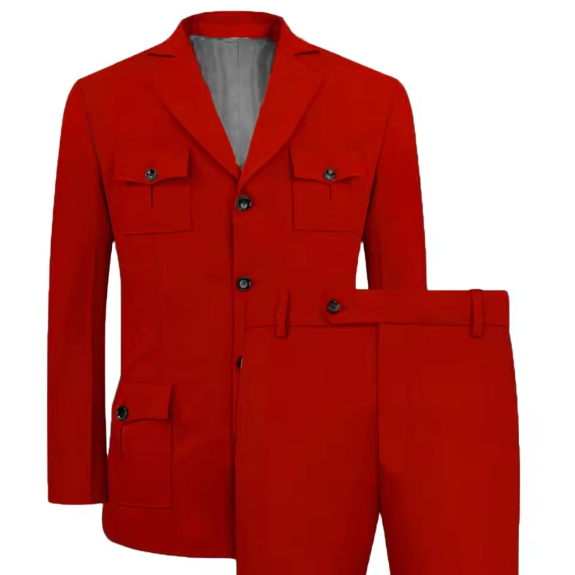 ผู้ชายชุด Jakcet Casual สีกากี - Khaki Formal Wear Men บทวิจารณ์และราคา