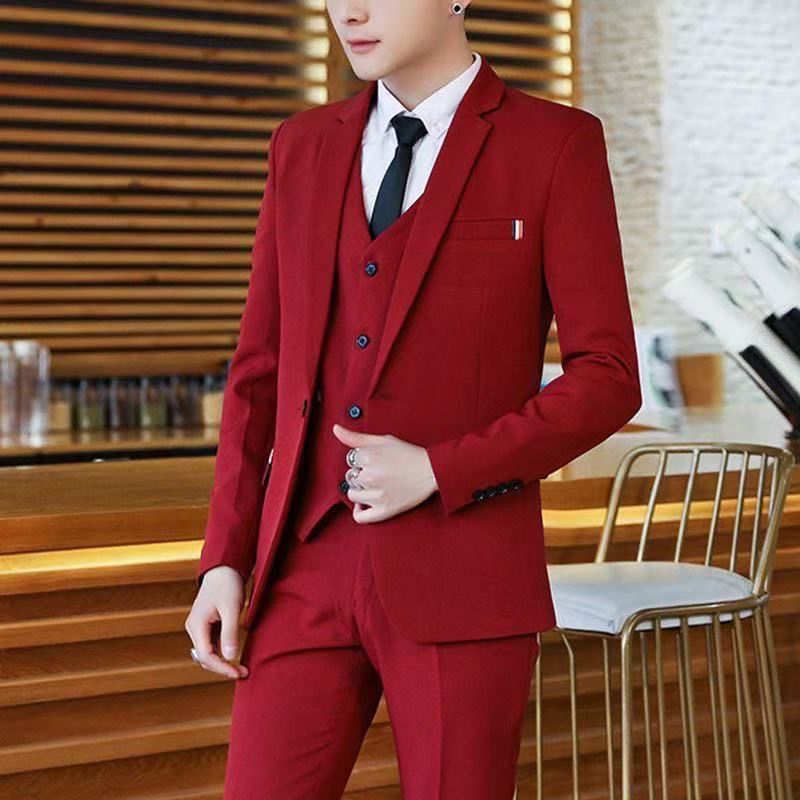 ชุดสูทผู้ชาย 2 ชิ้นทรงเข้ารูป  - Korean Men Formal Wear บทวิจารณ์และราคา