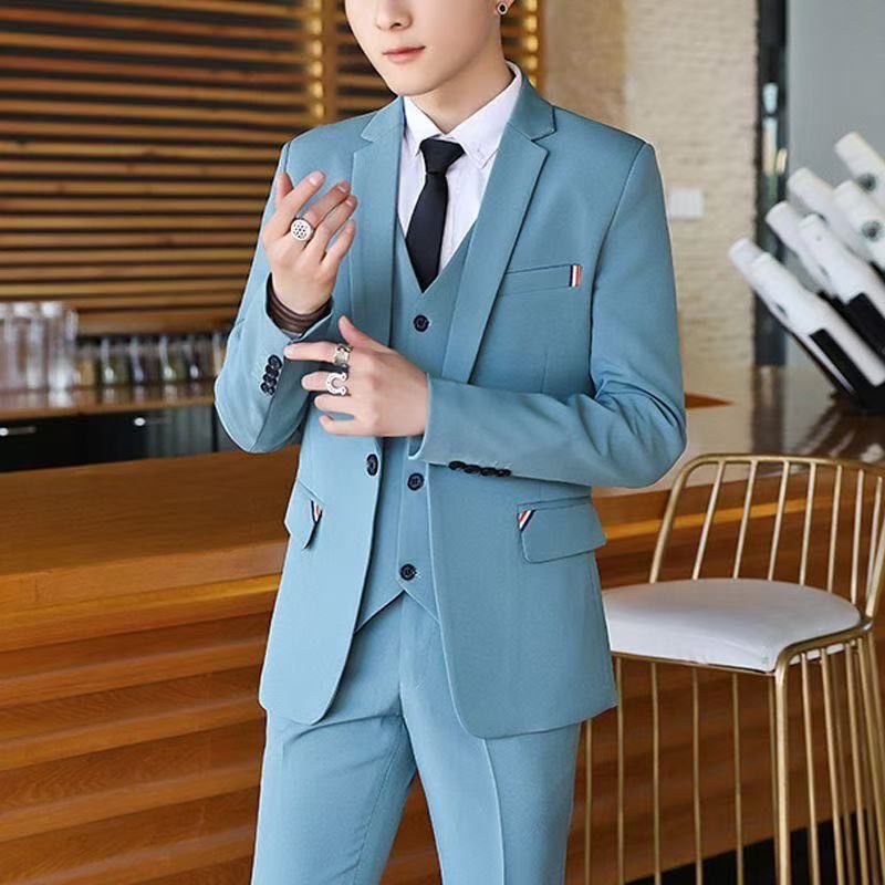 ชุดสูทผู้ชาย 2 ชิ้นทรงเข้ารูป  - Korean Men Formal Wear บทวิจารณ์และราคา