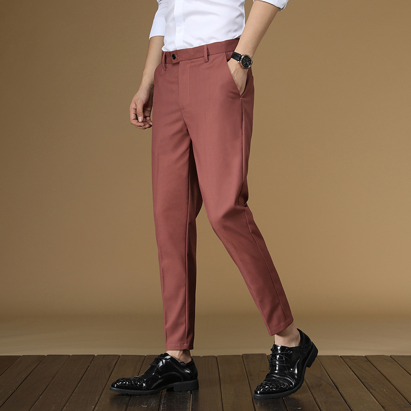 ฤดูร้อนกางเกงผู้ชายสีแดงสีดําส - Khaki Formal Wear Men บทวิจารณ์และราคา
