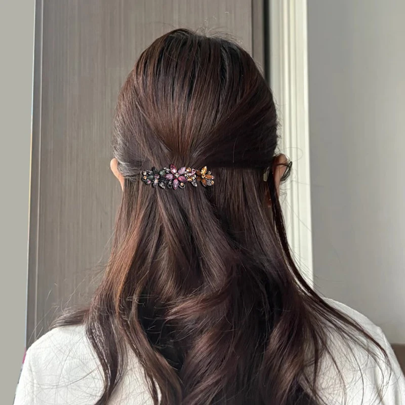 กิ๊บติดผมรูปดอกไม้ประดับคริสตั - Tie Bar Clip บทวิจารณ์และราคา