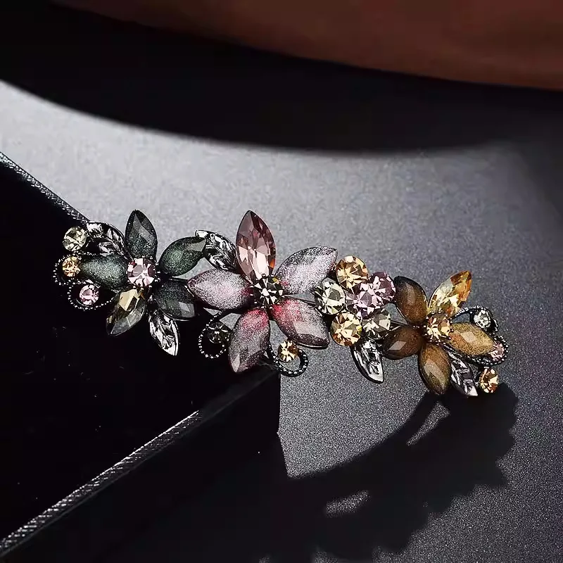 กิ๊บติดผมรูปดอกไม้ประดับคริสตั - Tie Bar Clip บทวิจารณ์และราคา