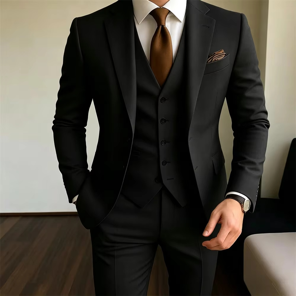 ชุดสูทผู้ชายสีกากี 3 ชิ้น เสื้ - Khaki Formal Wear Men บทวิจารณ์และราคา