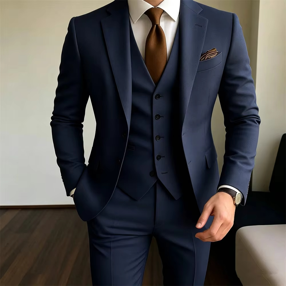 ชุดสูทผู้ชายสีกากี 3 ชิ้น เสื้ - Khaki Formal Wear Men บทวิจารณ์และราคา