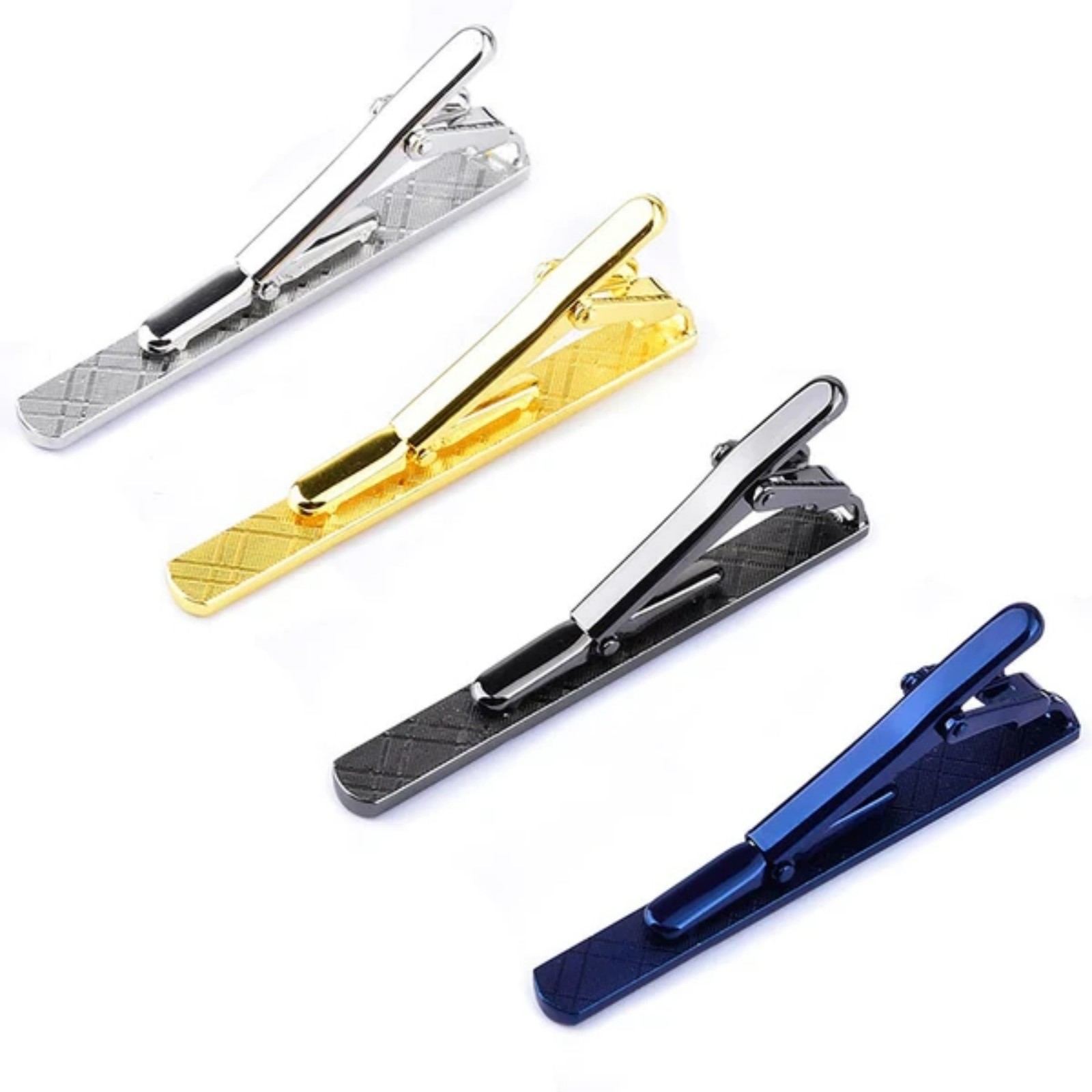4 ชิ้น คลิปหนีบเนคไทสแตนเลสสำห - Tie Bar Clip บทวิจารณ์และราคา