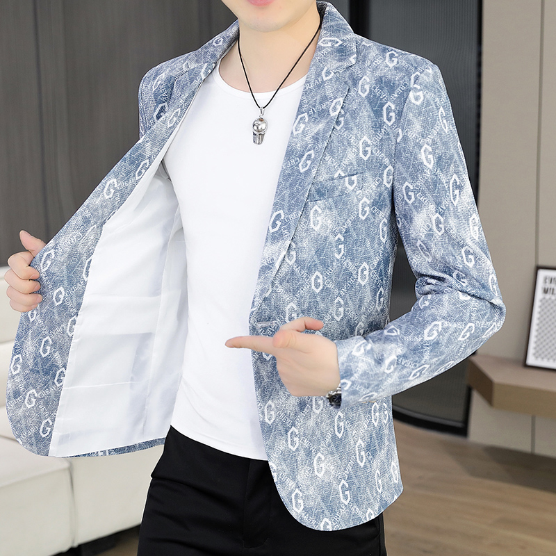 เสื้อเบลเซอร์ผู้ชายแฟชั่นฤดูใบ - Korean Men Formal Wear บทวิจารณ์และราคา