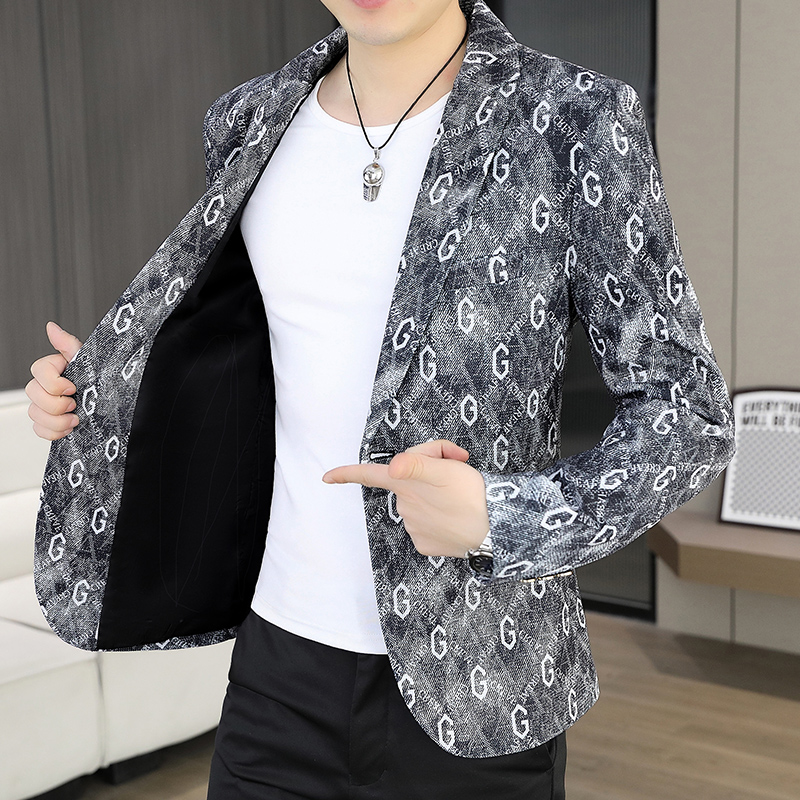 เสื้อเบลเซอร์ผู้ชายแฟชั่นฤดูใบ - Korean Men Formal Wear บทวิจารณ์และราคา