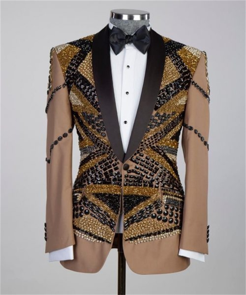 ชุดสูทผู้ชายสีคริสตัลคาคี 2 ชิ - Khaki Formal Wear Men บทวิจารณ์และราคา