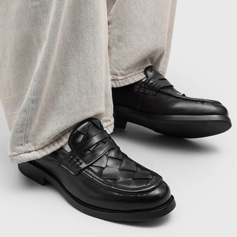 รองเท้าโลฟเฟอร์แบบสานทำมือสำหร - Men'S Formal Office Wear Shoes บทวิจารณ์และราคา