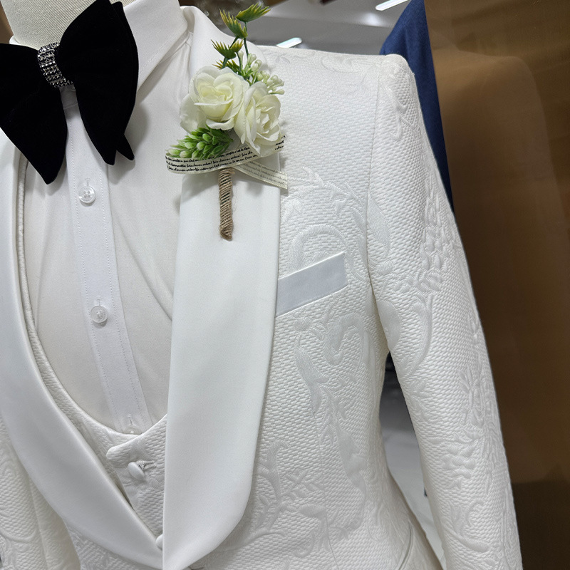 ชุดสูทแต่งงานผู้ชาย สีขาว 3 ชิ - Men Formal Wear Pants บทวิจารณ์และราคา