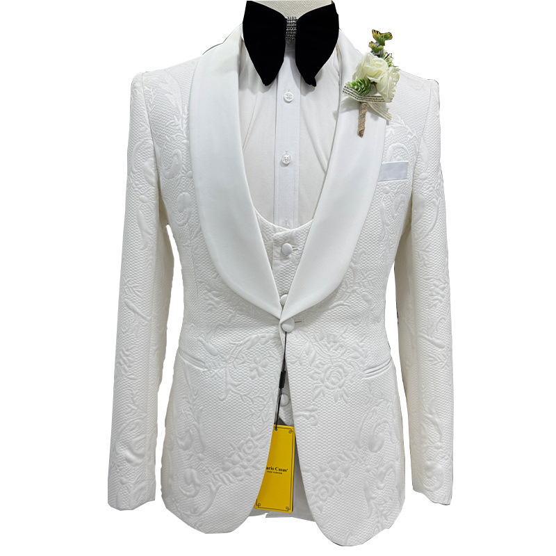 ชุดสูทแต่งงานผู้ชาย สีขาว 3 ชิ - Men Formal Wear Pants บทวิจารณ์และราคา
