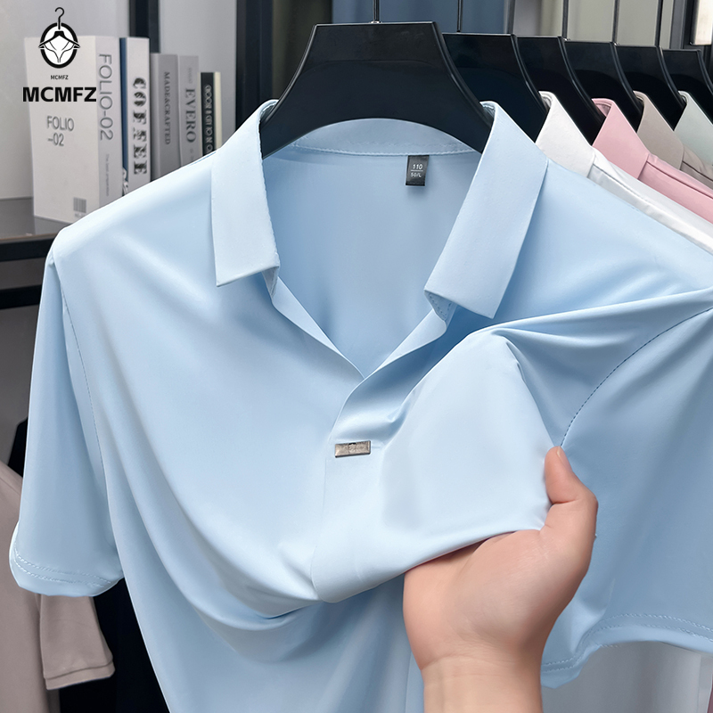 เสื้อเชิ้ตผู้ชายปกเรียบแบบซ่อน - Men Formal Wear Summer บทวิจารณ์และราคา