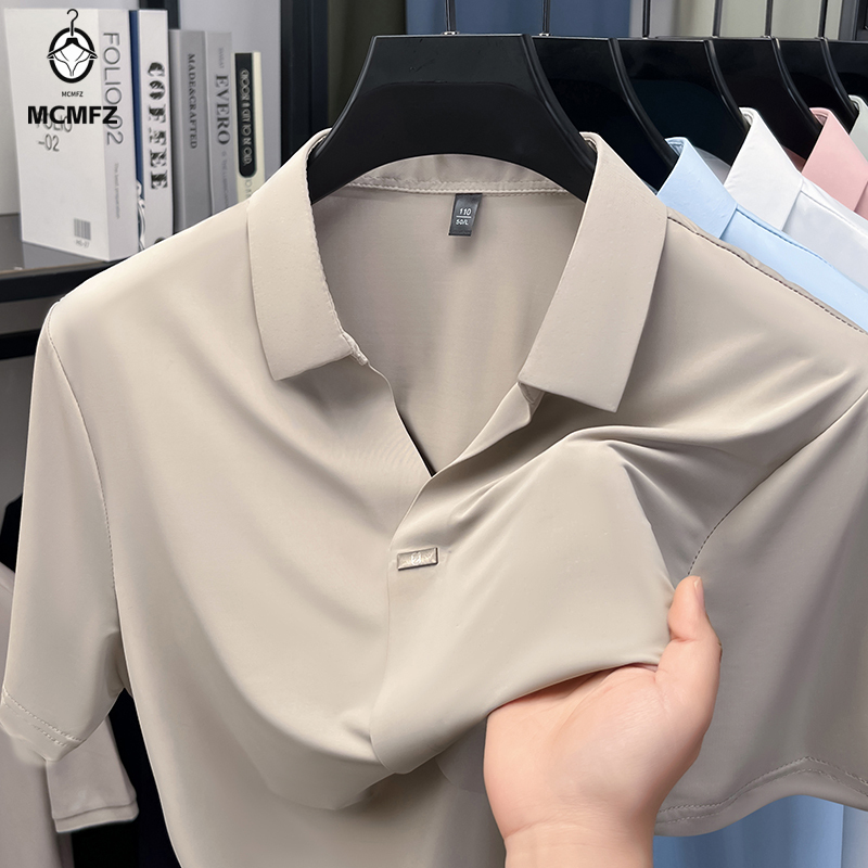 เสื้อเชิ้ตผู้ชายปกเรียบแบบซ่อน - Men Formal Wear Summer บทวิจารณ์และราคา