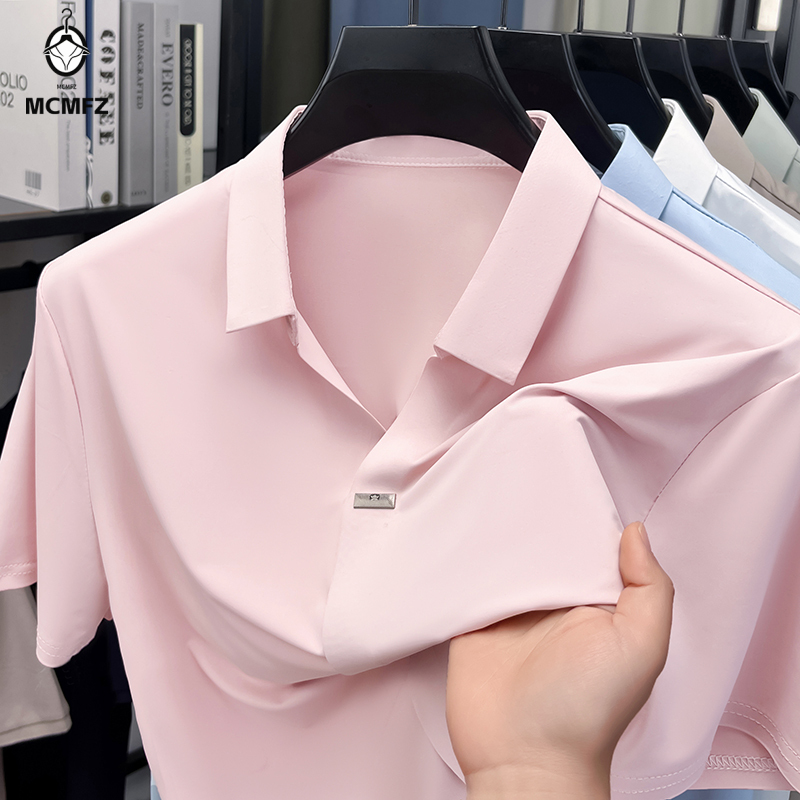 เสื้อเชิ้ตผู้ชายปกเรียบแบบซ่อน - Men Formal Wear Summer บทวิจารณ์และราคา