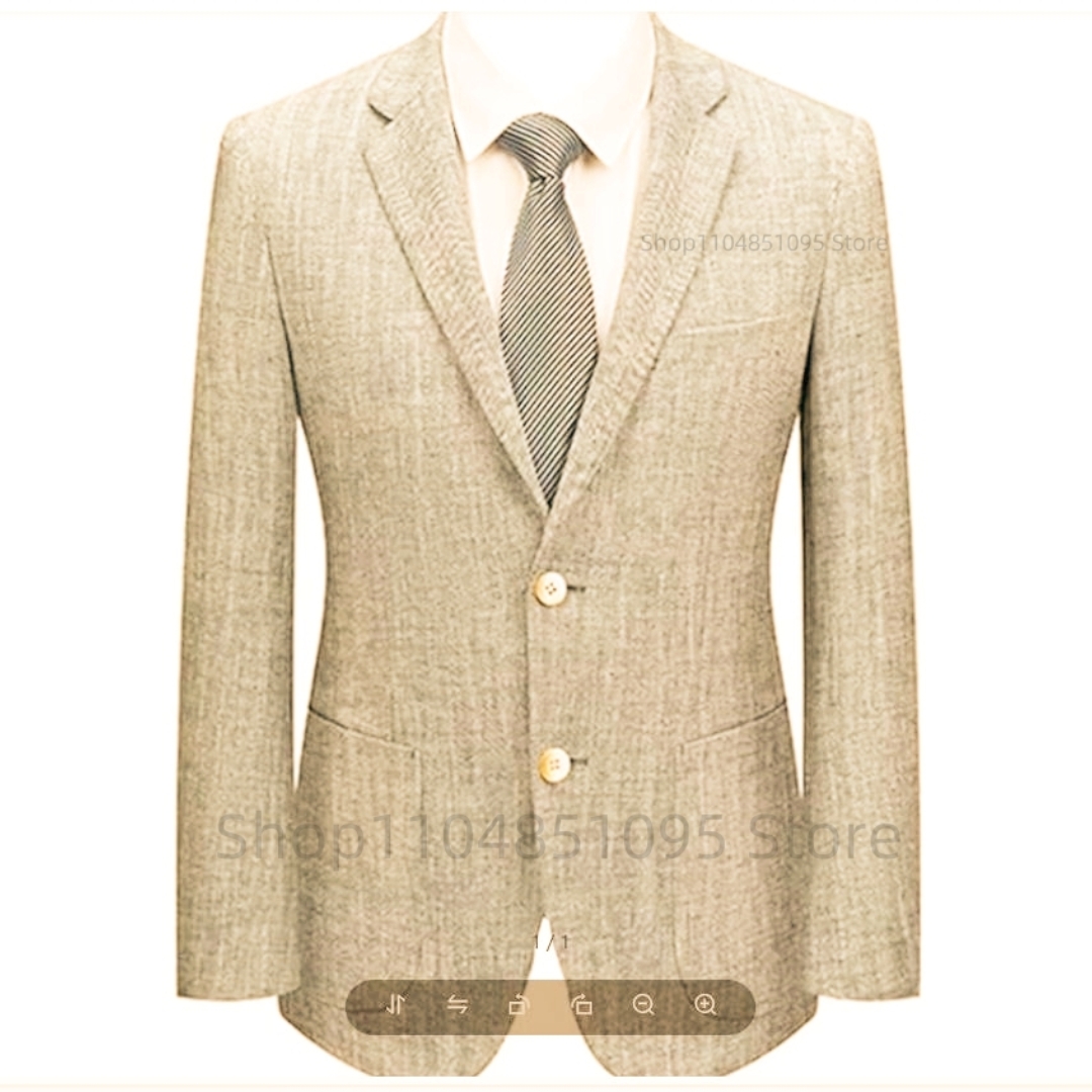 เสื้อสูทผู้ชายทรงเข้ารูป ผ้าลิ - Men Formal Wear Summer บทวิจารณ์และราคา
