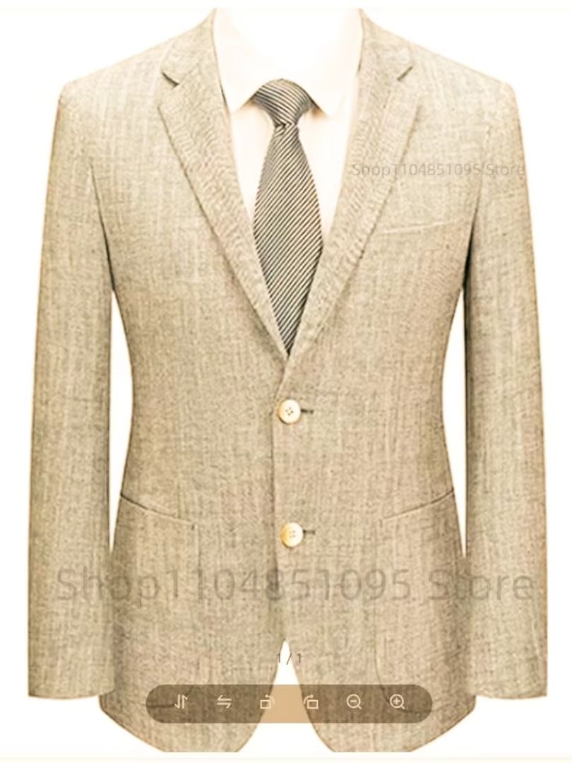 เสื้อสูทผู้ชายทรงเข้ารูป ผ้าลิ - Men Formal Wear Summer บทวิจารณ์และราคา