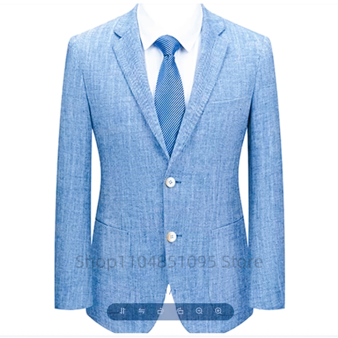 เสื้อสูทผู้ชายทรงเข้ารูป ผ้าลิ - Men Formal Wear Summer บทวิจารณ์และราคา