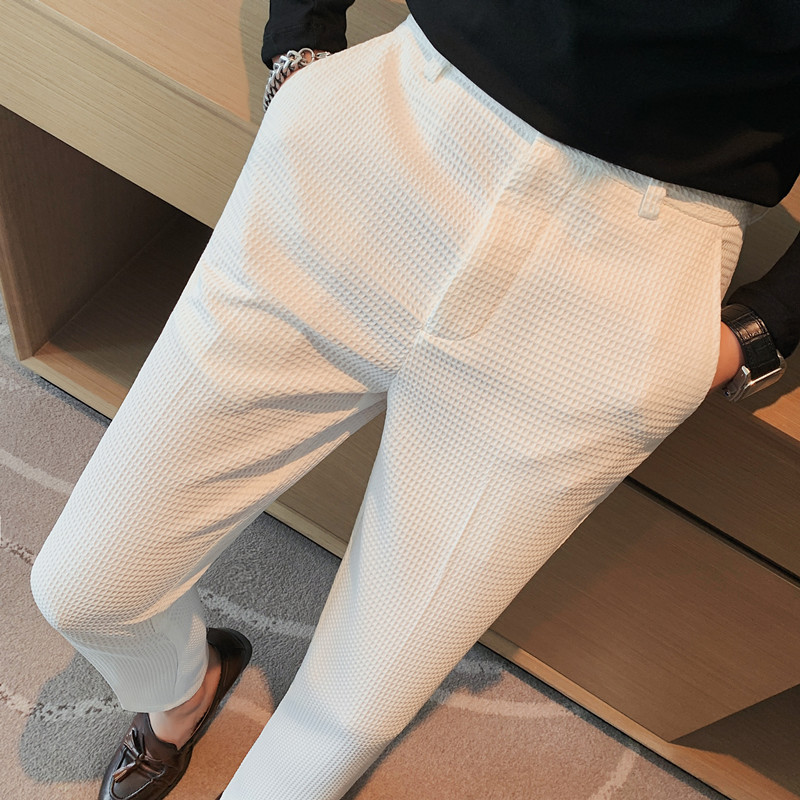 2024 ฤดูใบไม้ร่วงใหม่วาฟเฟิลยื - Young Men Formal Wear บทวิจารณ์และราคา