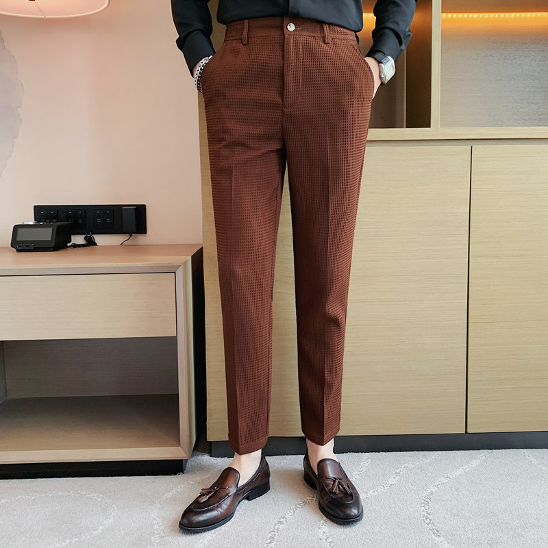 2024 ฤดูใบไม้ร่วงใหม่วาฟเฟิลยื - Young Men Formal Wear บทวิจารณ์และราคา