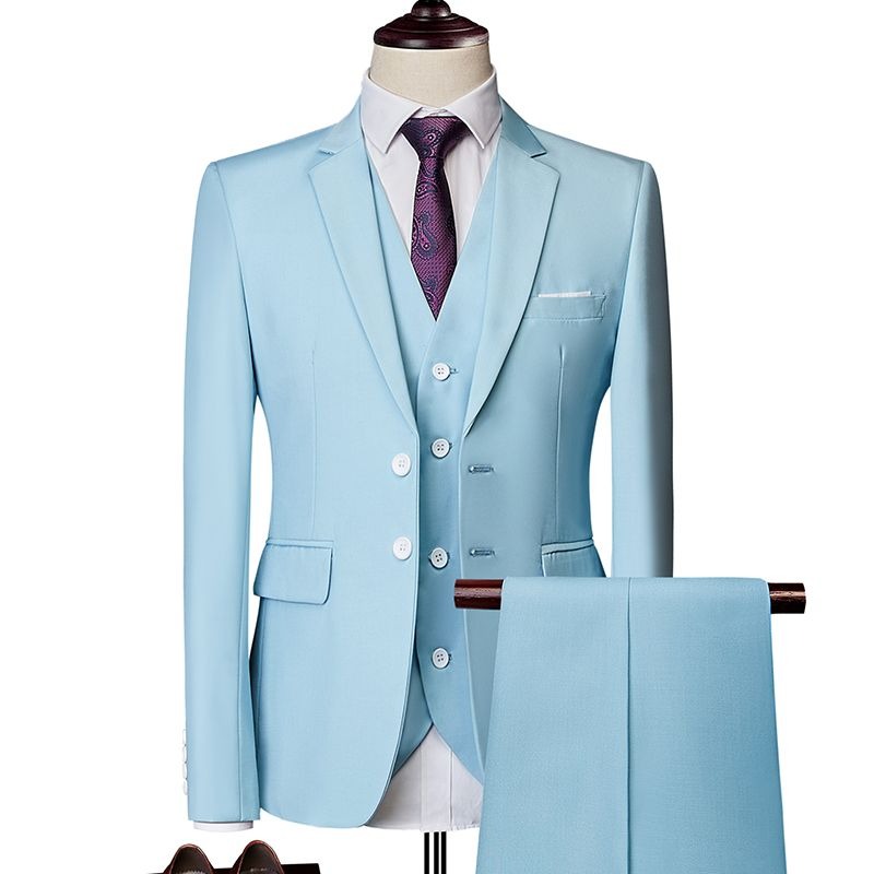 สไตล์เกาหลีสลิมฟิตชุดสูทผู้ชาย - Men Formal Wear Wedding Guest บทวิจารณ์และราคา