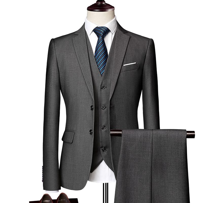สไตล์เกาหลีสลิมฟิตชุดสูทผู้ชาย - Men Formal Wear Wedding Guest บทวิจารณ์และราคา