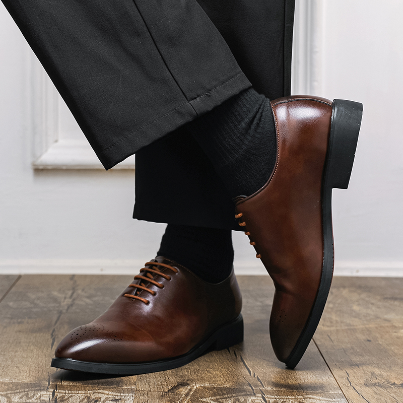 ยี่ห้อยางคุณภาพกันลื่นทนต่อการ - Men'S Formal Office Wear Shoes บทวิจารณ์และราคา