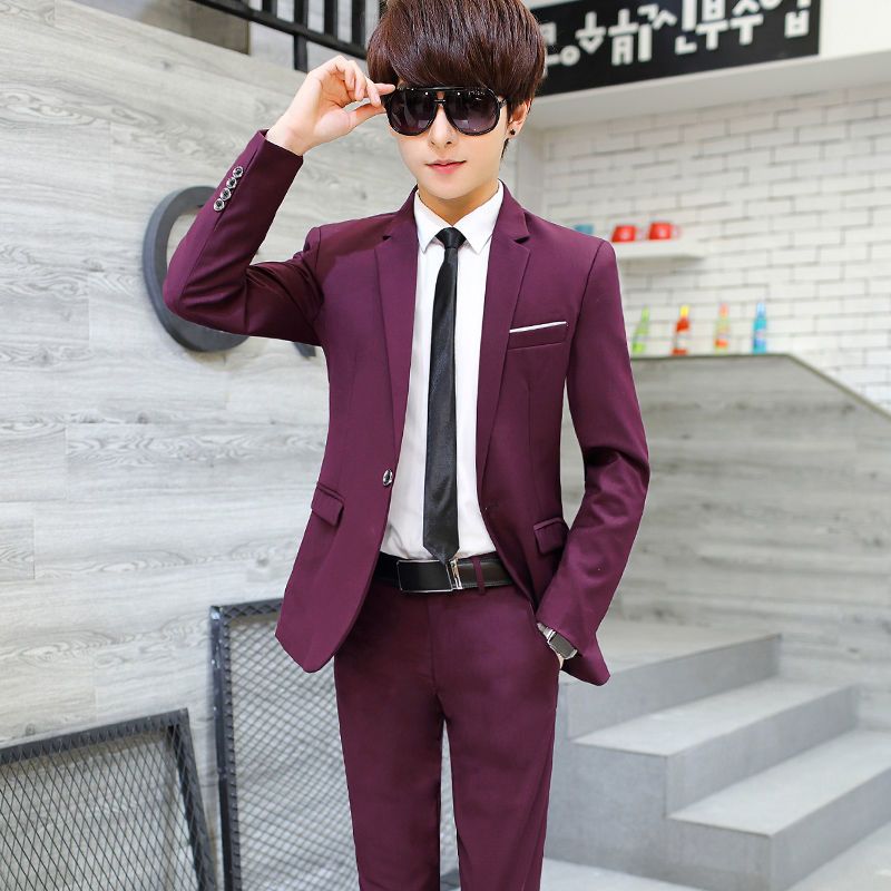 ชุดสูทผู้ชายแบบสามชิ้นทรงเข้าร - Korean Men Formal Wear บทวิจารณ์และราคา