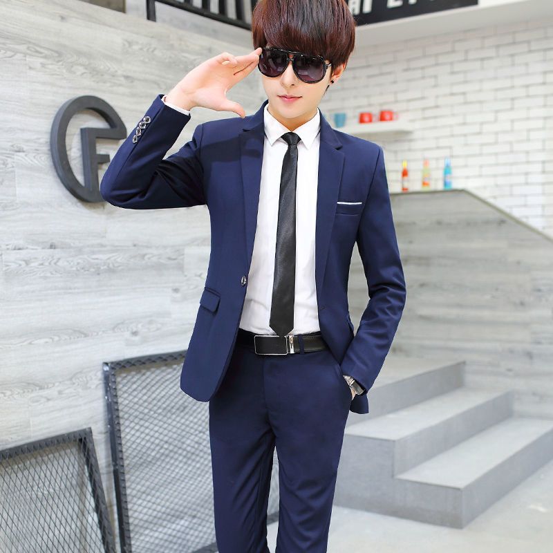 ชุดสูทผู้ชายแบบสามชิ้นทรงเข้าร - Korean Men Formal Wear บทวิจารณ์และราคา