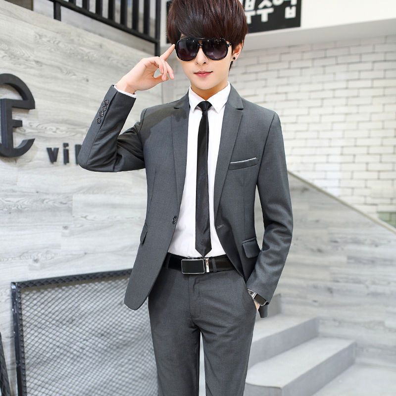 ชุดสูทผู้ชายแบบสามชิ้นทรงเข้าร - Korean Men Formal Wear บทวิจารณ์และราคา