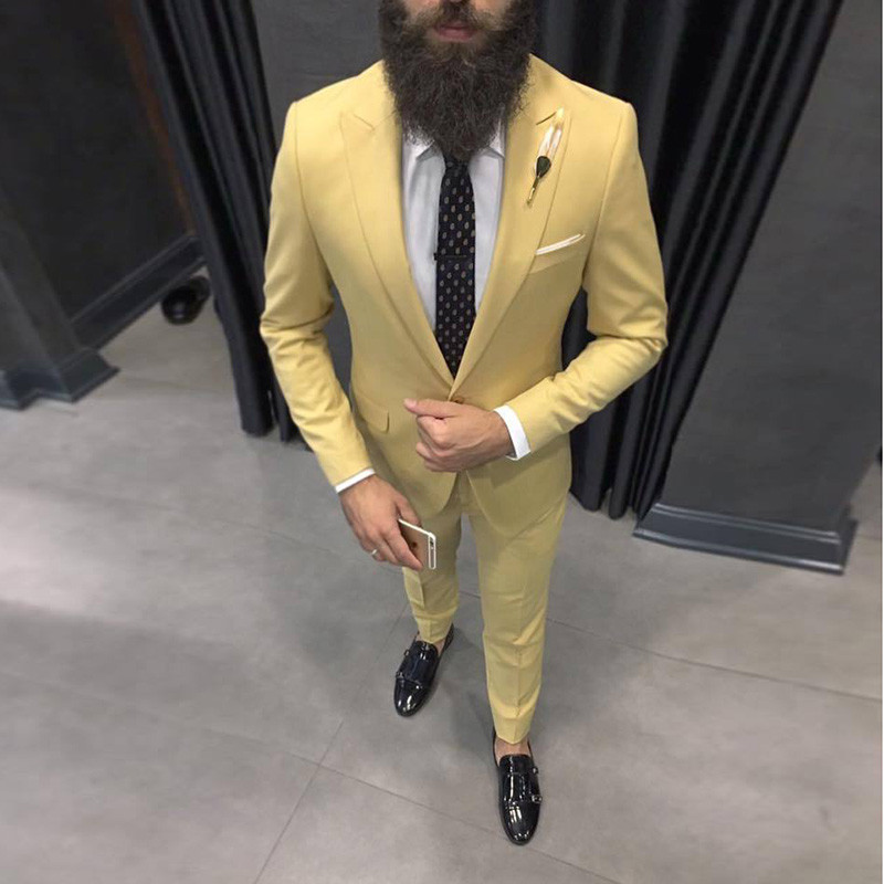 2025 ล่าสุดสีเหลืองชายชุดสําหร - Formal Wear For Men Yellow บทวิจารณ์และราคา