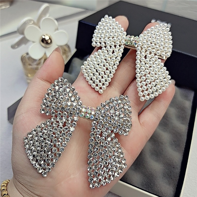 Rhinestone เพิร์ลโบว์คลิปผม Ba - Tie Bar Clip บทวิจารณ์และราคา