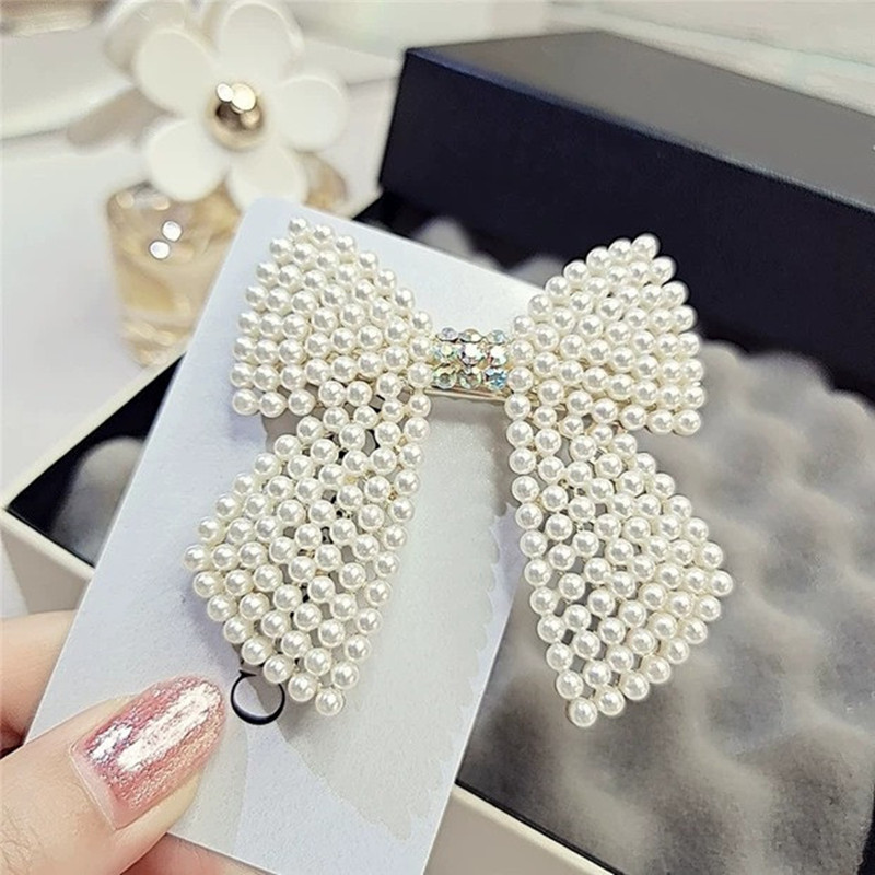 Rhinestone เพิร์ลโบว์คลิปผม Ba - Tie Bar Clip บทวิจารณ์และราคา
