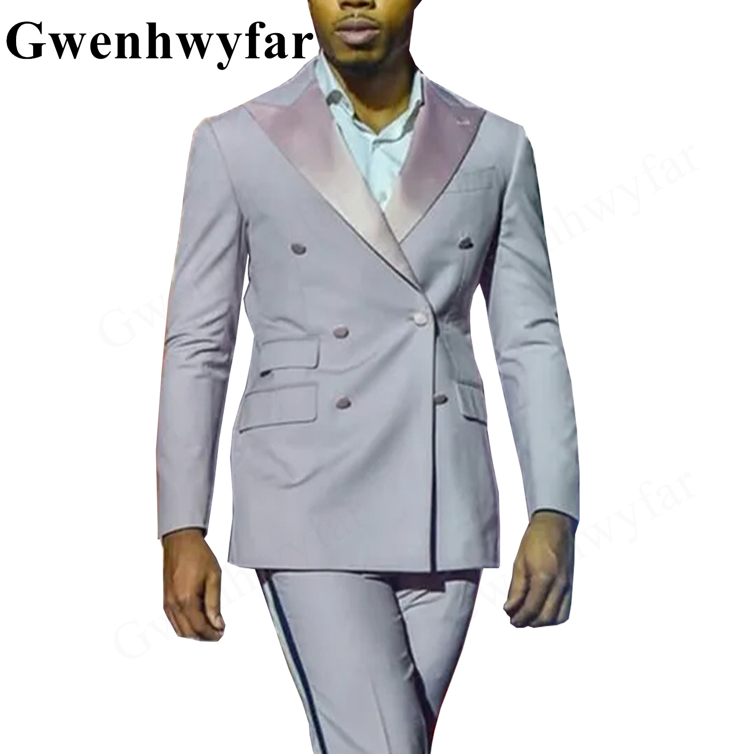 Gwenhwyfar ใหม่สีชมพูอ่อนผู้ชา - Men Formal Wear Pants บทวิจารณ์และราคา
