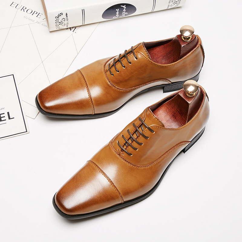 รองเท้าเดรสหนังผู้ชายแฟชั่นใหม - Young Men Formal Wear บทวิจารณ์และราคา