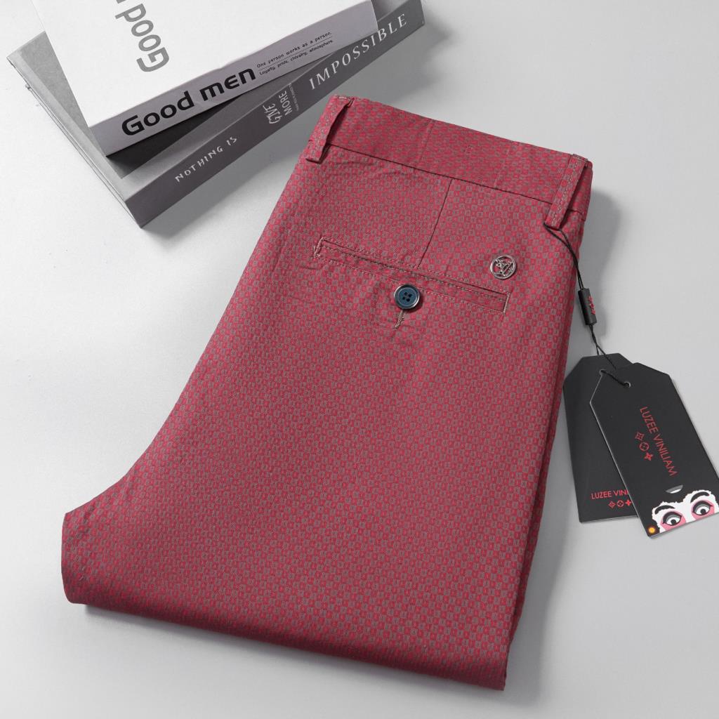 ลายสก๊อตกางเกงชายแฟชั่นตรง Fit - Young Men Formal Wear บทวิจารณ์และราคา