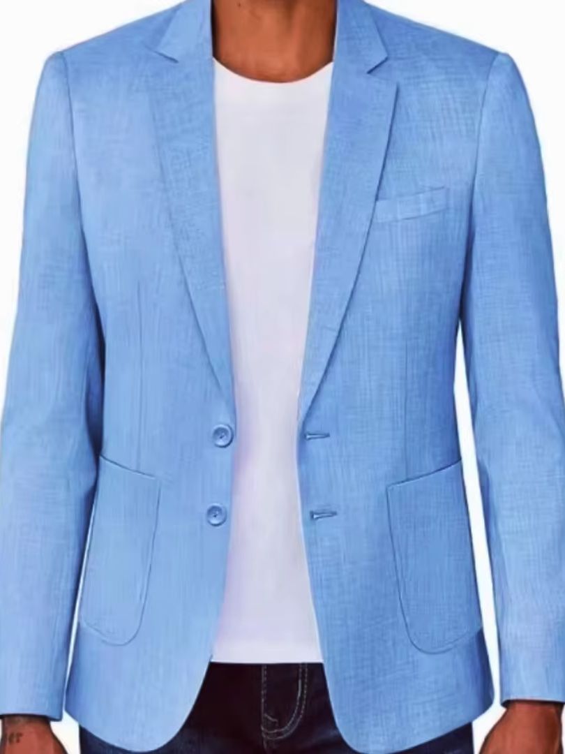 เสื้อเบลเซอร์ผ้าลินินสีเบจ/น้ำ - Men Formal Wear Summer บทวิจารณ์และราคา