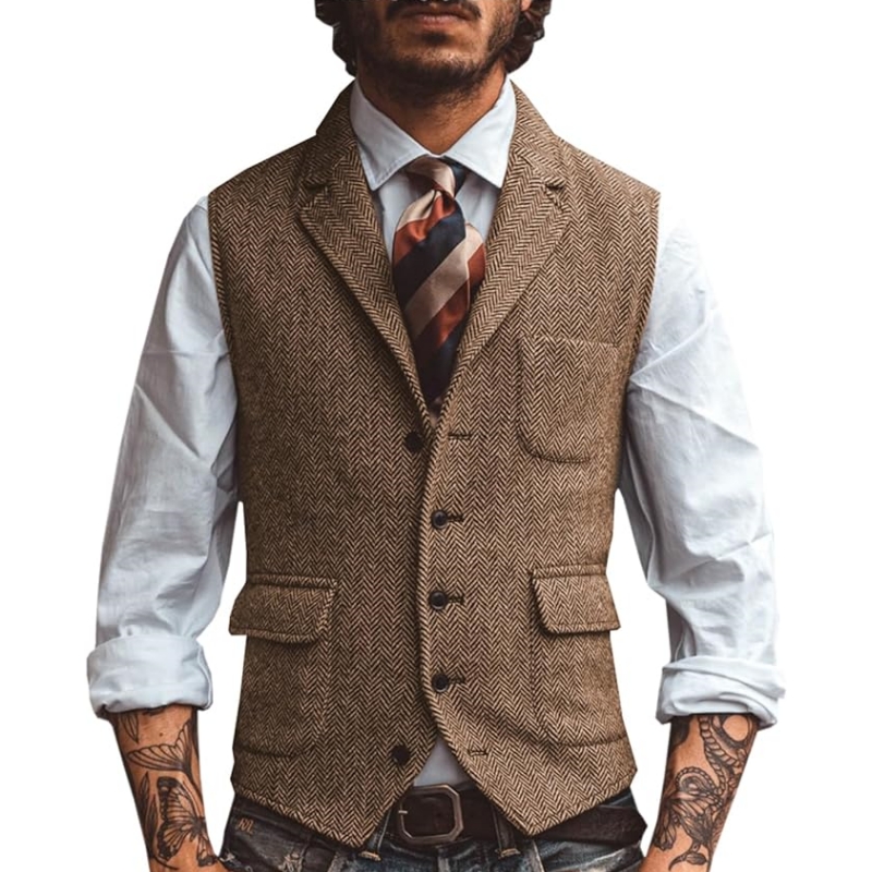 เสื้อกั๊กสูทผู้ชายคอวีแบบใหม่  - Young Men Formal Wear บทวิจารณ์และราคา
