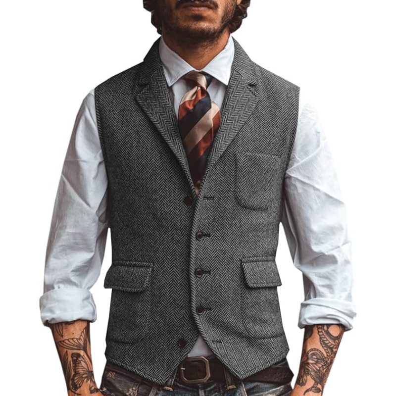 เสื้อกั๊กสูทผู้ชายคอวีแบบใหม่  - Young Men Formal Wear บทวิจารณ์และราคา