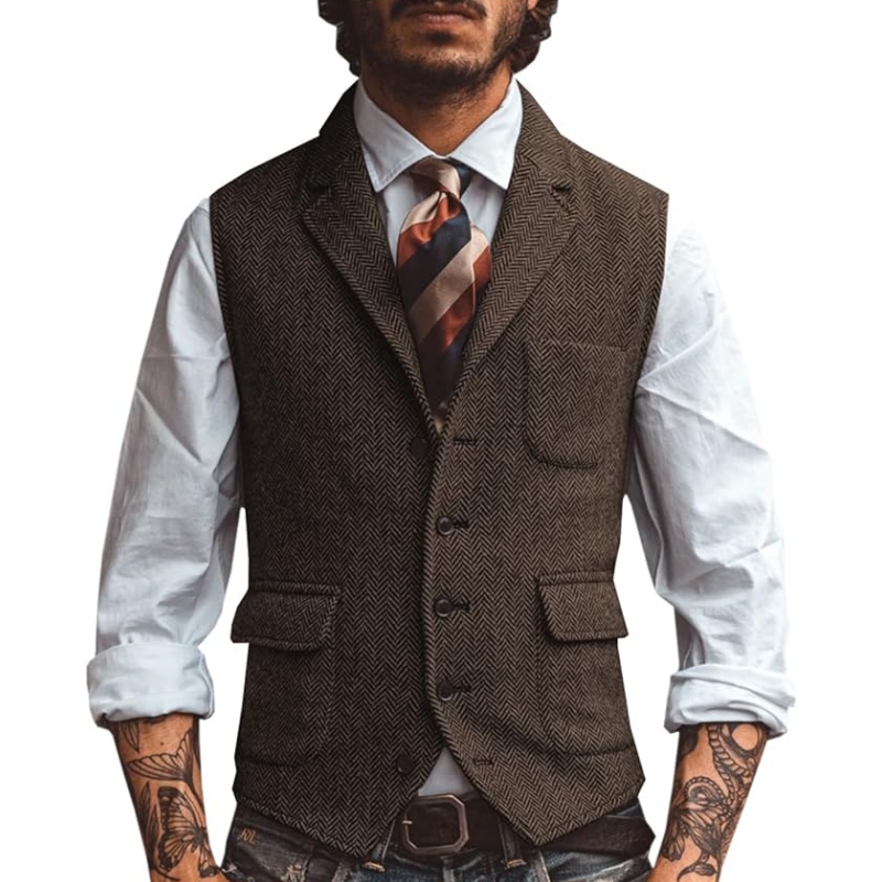เสื้อกั๊กสูทผู้ชายคอวีแบบใหม่  - Young Men Formal Wear บทวิจารณ์และราคา