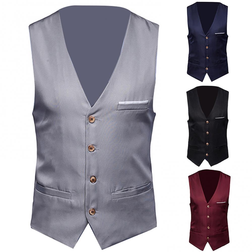 เสื้อกั๊กชุดเดรสสำหรับผู้ชายทร - Men Formal Wear Vest บทวิจารณ์และราคา