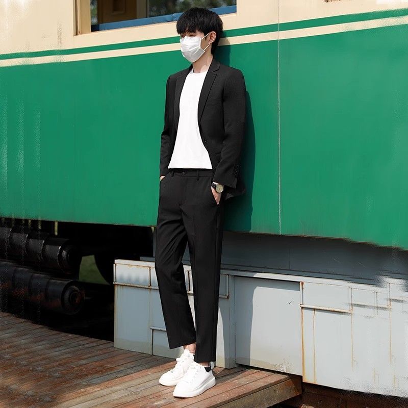 ชุดสูทฤดูร้อนน้ำหนักเบาสำหรับผ - Korean Men Formal Wear บทวิจารณ์และราคา